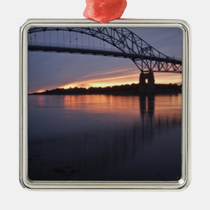 Sagamor Bridge över Cape Cod-kanalen, 2 Julgransprydnad Metall