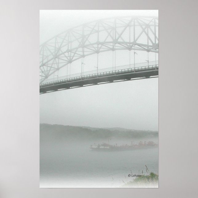 Sagamore Bridge i Fog Poster (Framsidan)