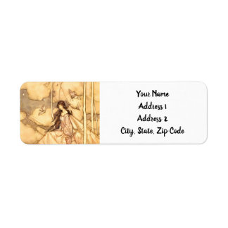 Sagan Arthur Rackham Returadress Etikett