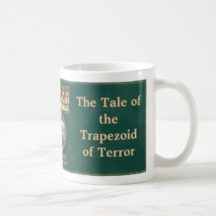 Sagan av trapezoiden av skräcken kaffemugg