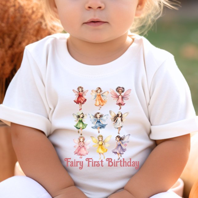 Sagan Första födelsedag Färgglada Magiska Änglar T Shirt (Skapare uppladdad)