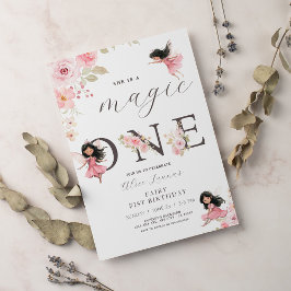 Sagan Första Tema Flickas 1-års Födelsedagsfest Inbjudningar