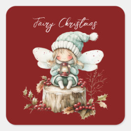 Sagan Merry Christmas Fyrkantigt Klistermärke