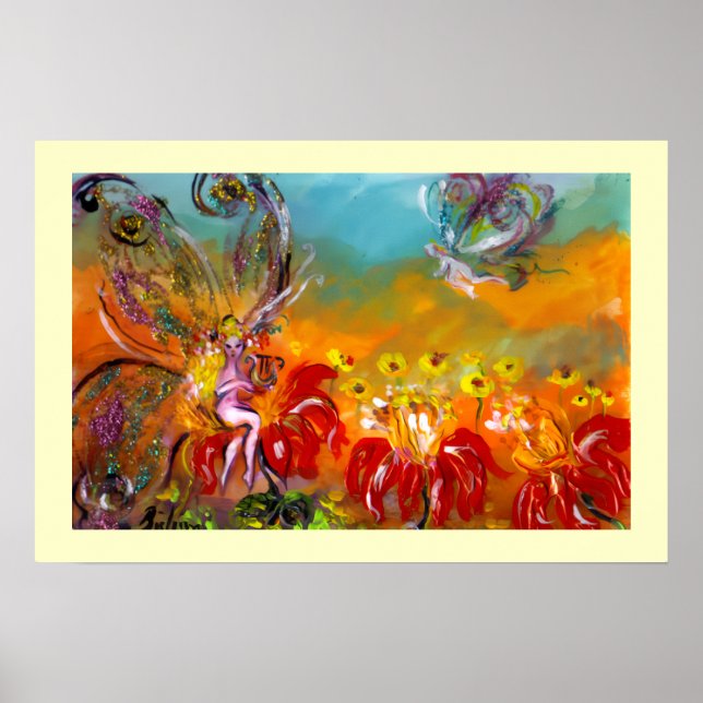 SAGAN OM DE RÖDA BLOMMORNAS ÄNGEL POSTER (Framsidan)