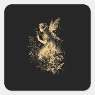 Sagan om Grunge Goblincore Cottagecore Fairycore N Fyrkantigt Klistermärke