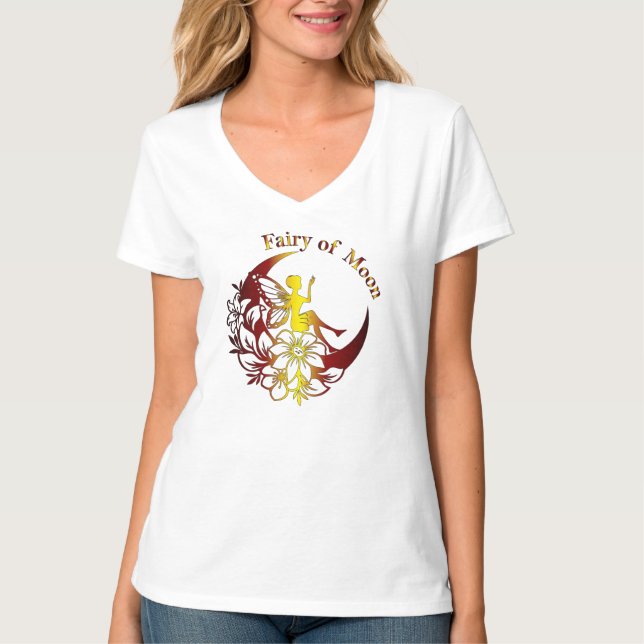 Sagan om månkvinnor V-ringad t-shirt (Framsida)