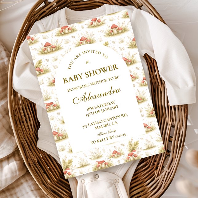 Sagan om skogssvamp Baby Shower Inbjudningar (Skapare uppladdad)