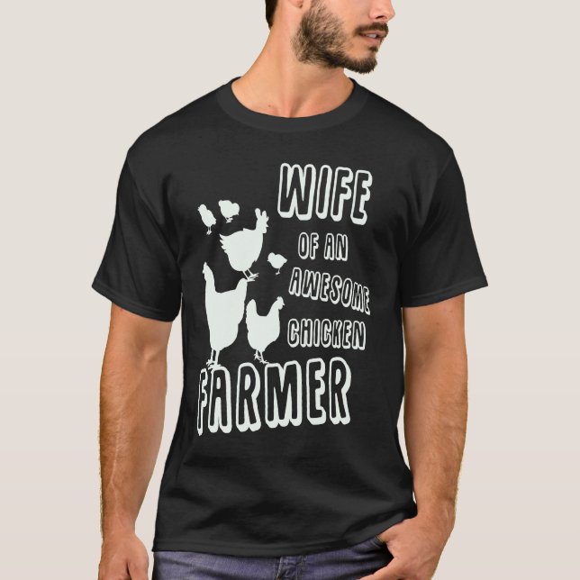 Sägande fru till en kycklingbonde t shirt (Framsida)