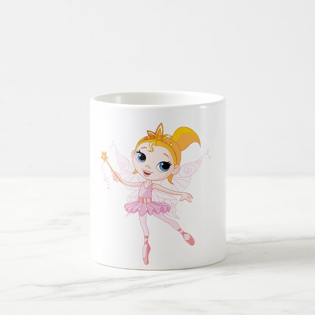 Saganom Ballerina med magisk stav och vingar Kaffemugg (Skapare uppladdad)