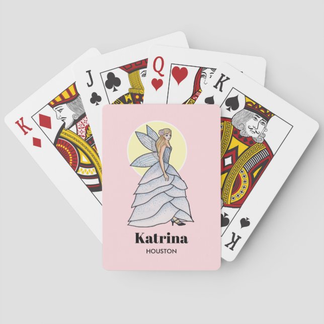 Saganprinsessa Petal Dräkt Mode Illustration Casinokort (Baksidan)