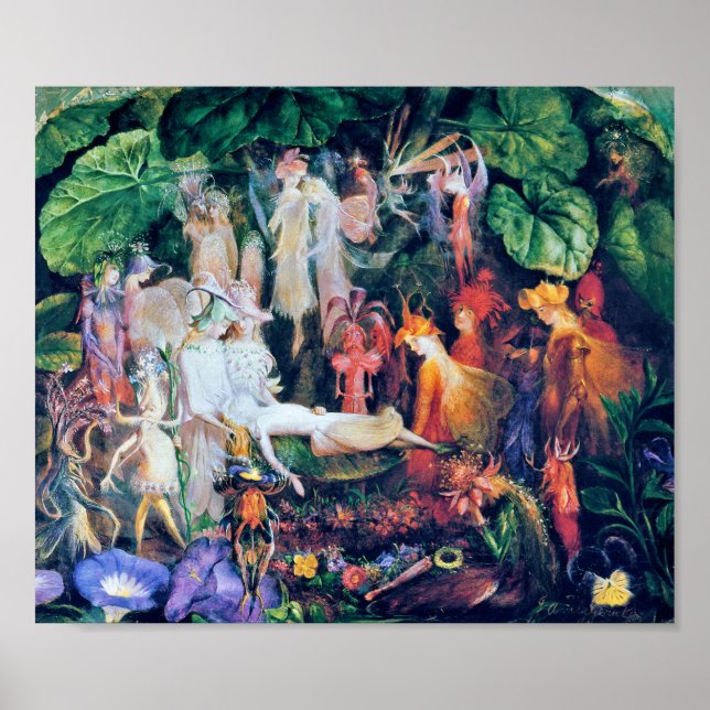 Sagans begravning, John Anster Fitzgerald Poster (Framsidan)