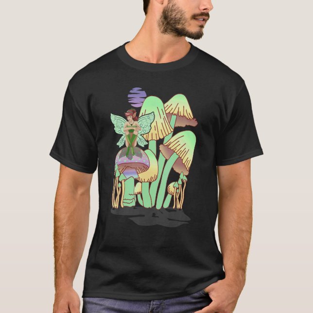 Saganymf Sprite Fae Älva Flicka Goblincore Sagokär T Shirt (Framsida)