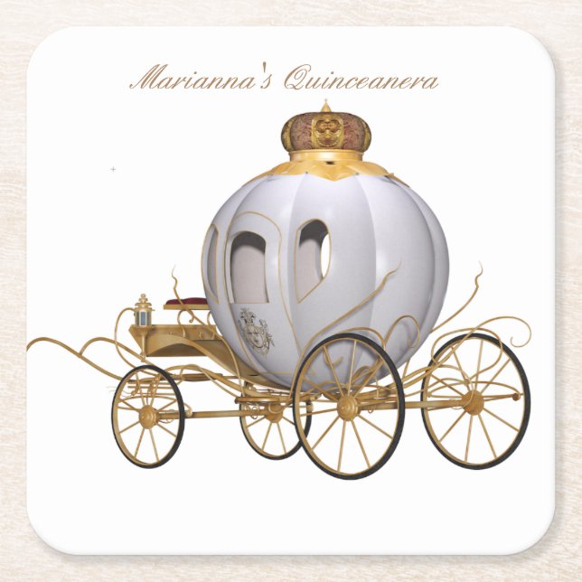 SagaPrincess Quinceanera Underlägg Papper Kvadrat (Framsidan)