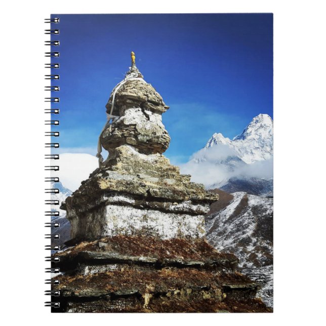 Sagarmatha, Everest-vyer - Ama Dablam & Stupa Anteckningsbok (Framsidan)