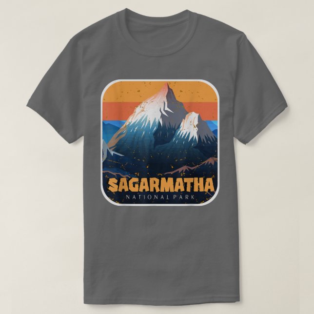 Sagarmatha Mountains National Park Everest Nepal T Shirt (Design framsida)