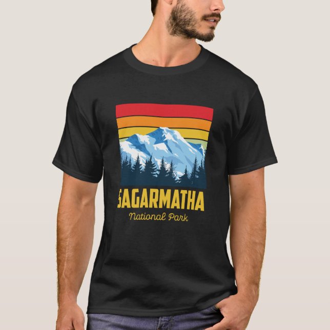 Sagarmatha National Park Souvenir Everest Tibet Ne T Shirt (Framsida)