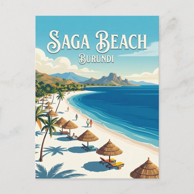 Sagastranden Burundi Vykort (Framsida)
