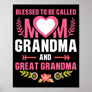 Sagd att få kallas mamma great grandma mors dag poster