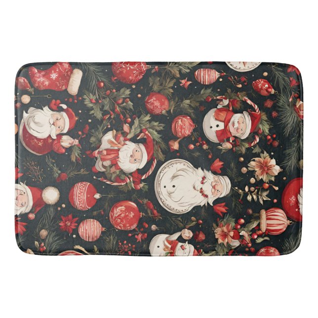 sagda Juldekorationer, löv, blommor Badrumsmatta (Framsidan)