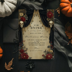 Sagdödsk gammal stearinljust Halloween Inbjudningar