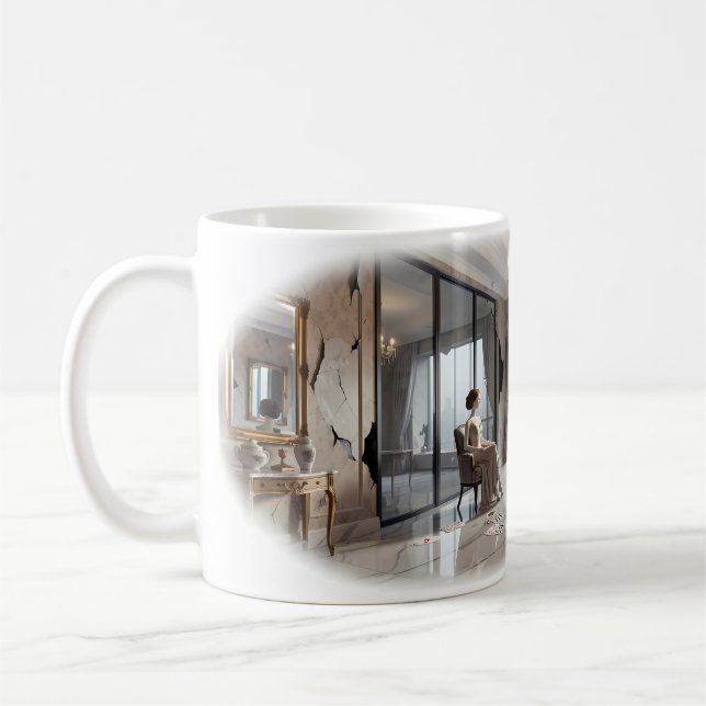 Sagdrom om kärlek i en sprucken rummugg kaffemugg (Vänster)