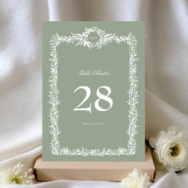 Sage 5 x 7 Bordsnummer av engångskaraktär