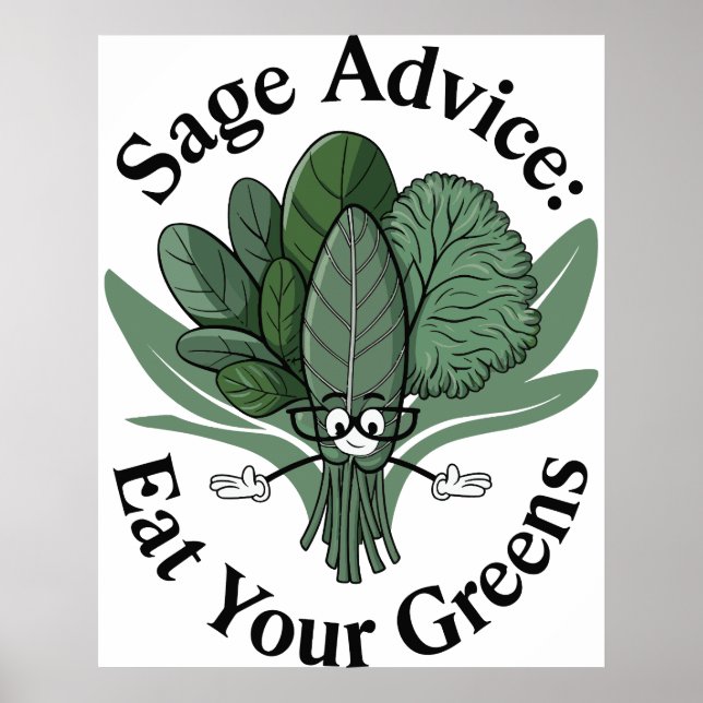 Sage Advice - ät dina Gröntar! Poster (Framsidan)