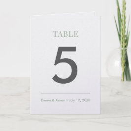 Sage Ampersand | Bordnummer (Falt) Kort