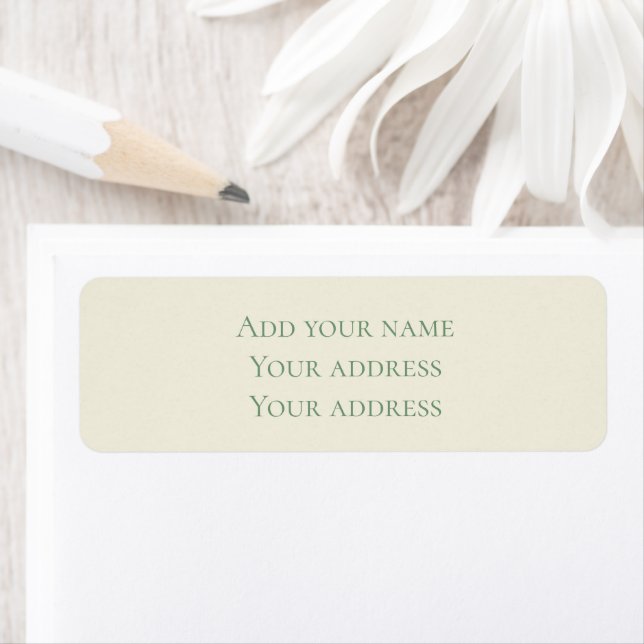 Sage and Cream Custom Christmas Return Address Returadress Etikett (Insitu)