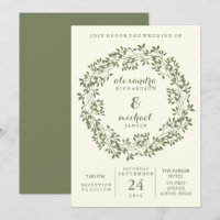 Sage and Ivory Rustic Botanical Wandec Bröllop