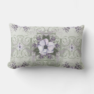 Sage and Lavender Vintage Blommigt Dekorativ kudde