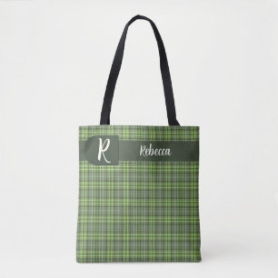Sage and Olive Plaid Tygkasse