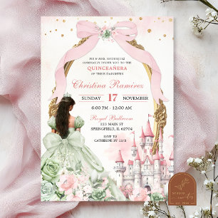 Sage and Rosa Coquette Bow Fairytale Castle Inbjudningar