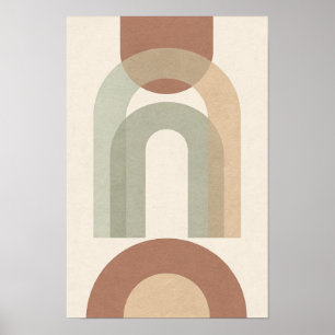 Sage Arches Terrakotta Abstrakt Poster