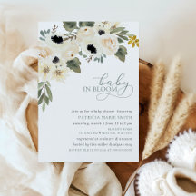 Sage Baby i Bloom Ivory Blommigt Girl Baby Shower