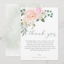 Sage Baby i Bloom Rosa Blommigt Girl Baby Shower