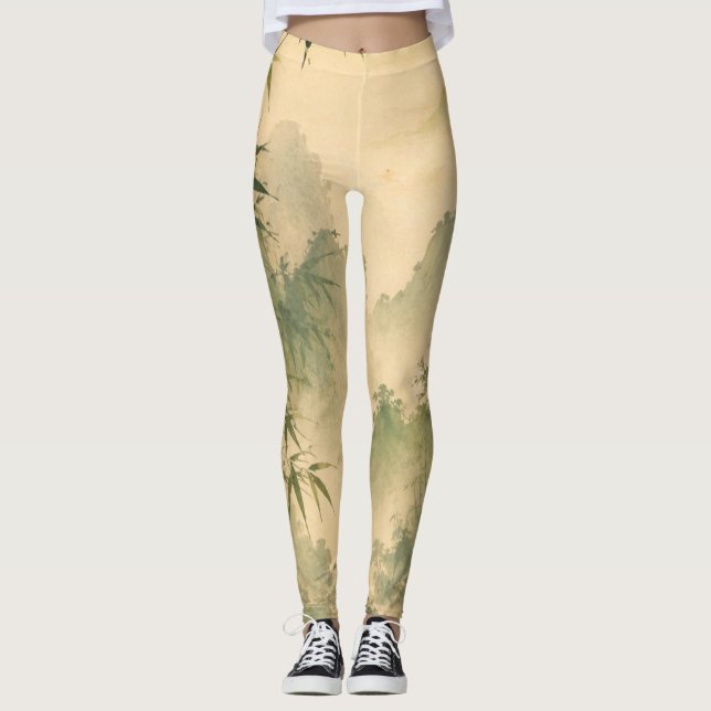 Sage bambumist leggings (Framsida)