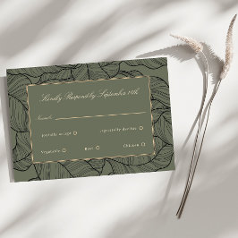 Sage Beige Elegant-skriptsvarskort OSA Kort