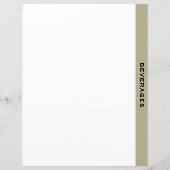 Sage Black & White Recipe Divider | Drycker (Framsida)