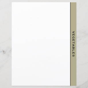 Sage Black & White Recipe Divider Grönsaker