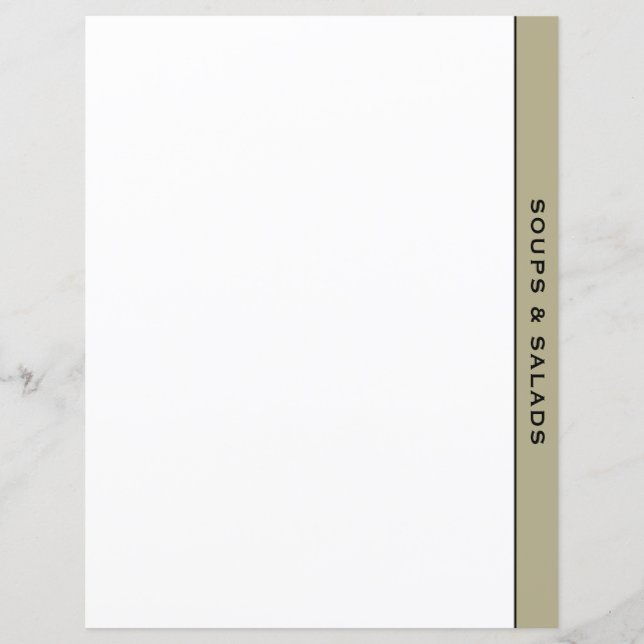 Sage Black & White Recipe Divider | Soppa och sälj (Framsida)