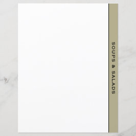 Sage Black & White Recipe Divider | Soppa och sälj