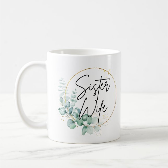 Sage Blommigt SisterWife Coffee Mugg (Vänster)