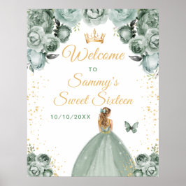 Sage Blonde Hair Princess Sweet sixteen Välkommen Poster