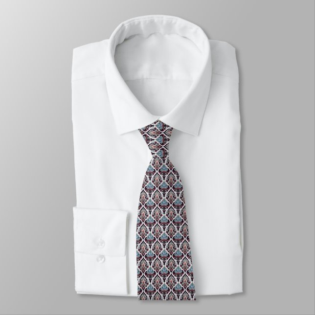 , Sage, Blue, Black & White-Blommigt-skademaskin Slips (Bunden)