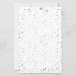 Sage Blue Watercolor Wildflower