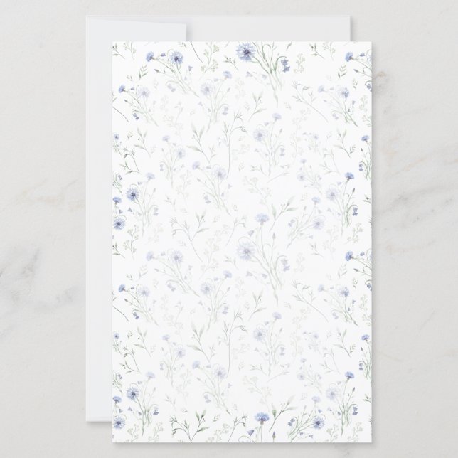 Sage Blue Watercolor Wildflower (Framsida)