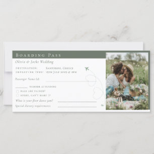 Sage Boarding Pass Biljett Destination Wedding