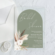 Sage Boho Arch White Blommigt Möhippa