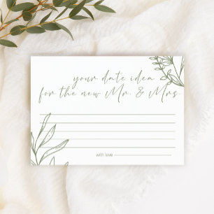 Sage Boho Blommor Dejtingsnatt Idé Duschspel Brevpapper